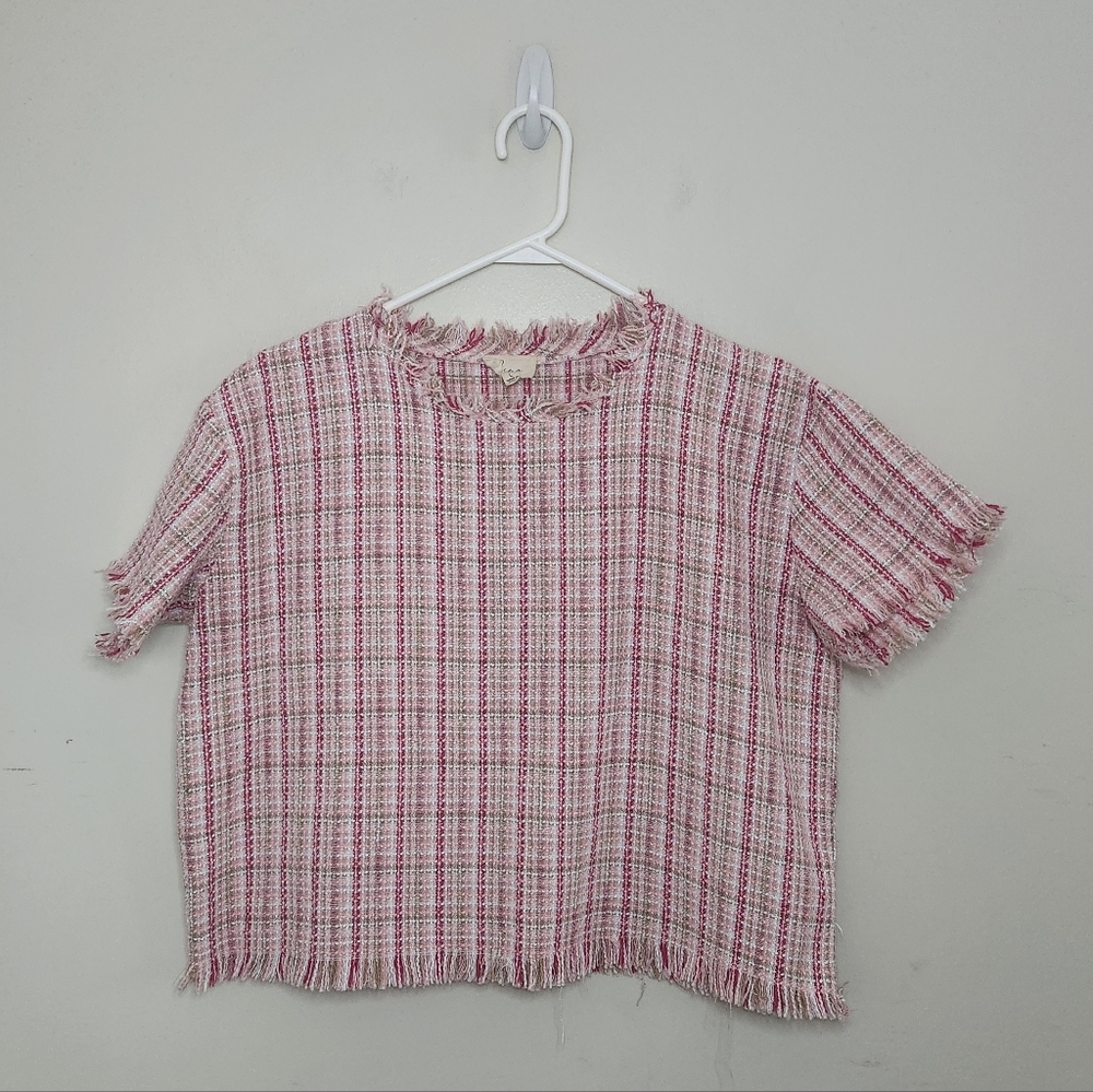 Women's Lena Tweed Top Sz Large